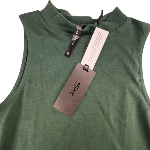 Silver Jeans Co. Top Mock Turtleneck Sleeveless Top Womens Sz XL Cotton Blend Cl - Picture 3 of 6